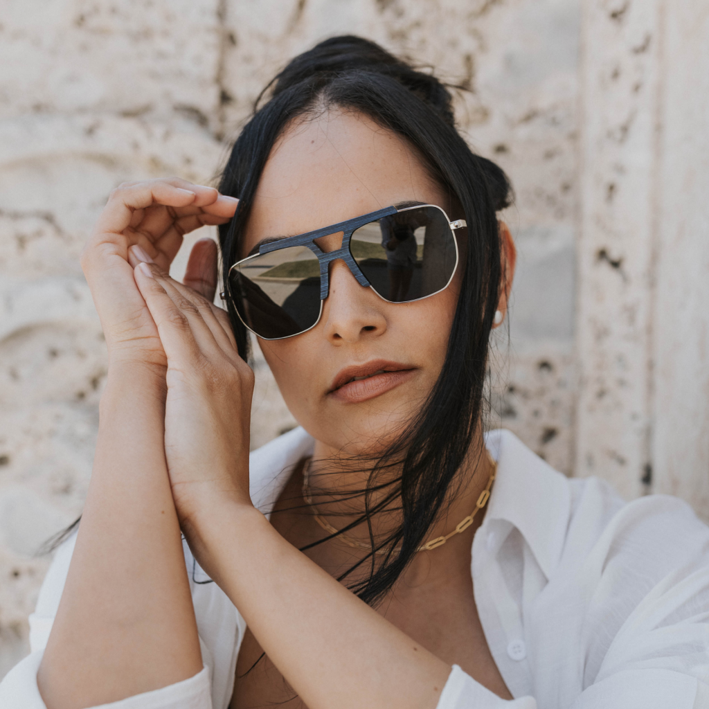 Hudson - Metal & Wood Sunglasses