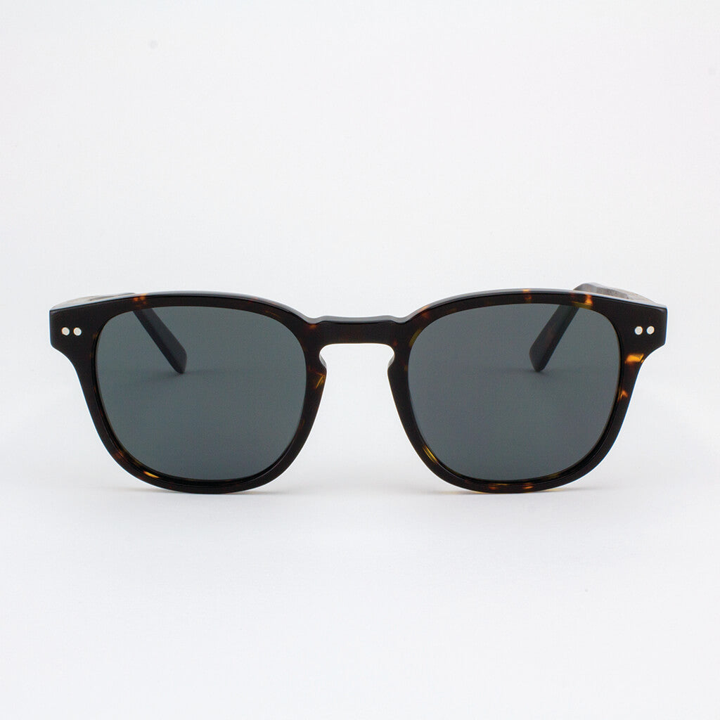 Pinecrest Island Skye dark tortoise shell acetate & wood sunglasses