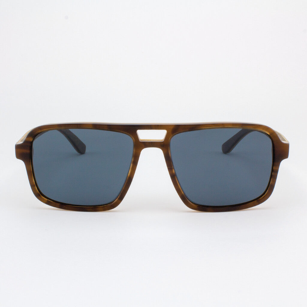 Rockledge tobacco tortoise shell acetate and wood sunglasses