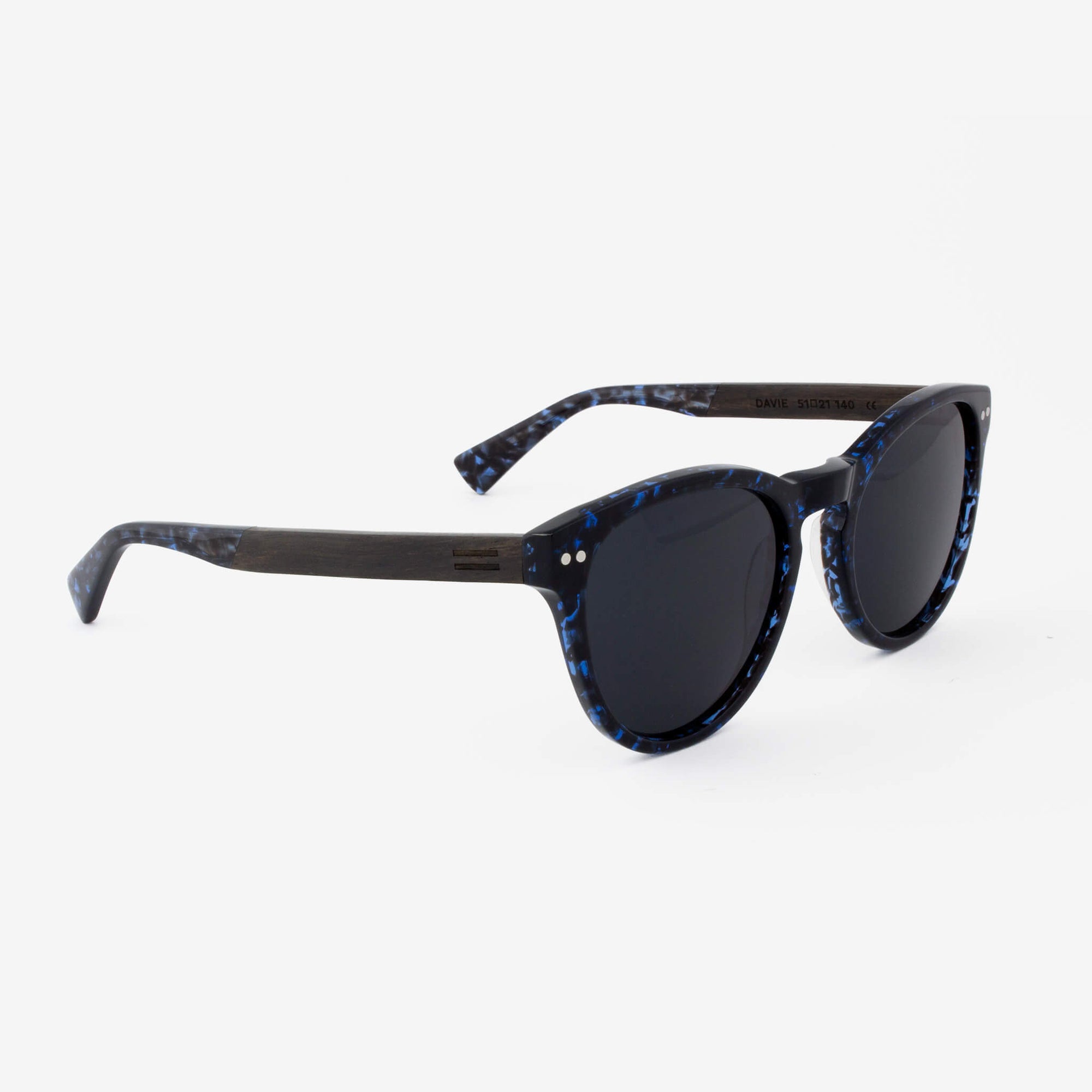 Davie Blue Abyss tortoise shell acetate & wood sunglasses