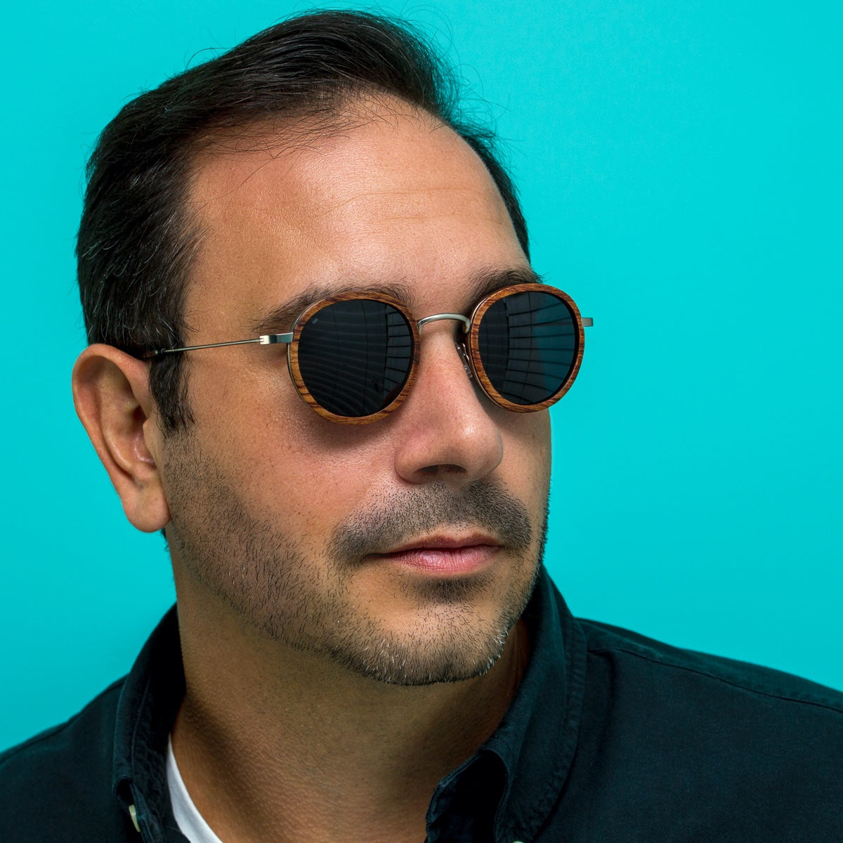 Pasco - Featherlight Titanium & Wood Sunglasses