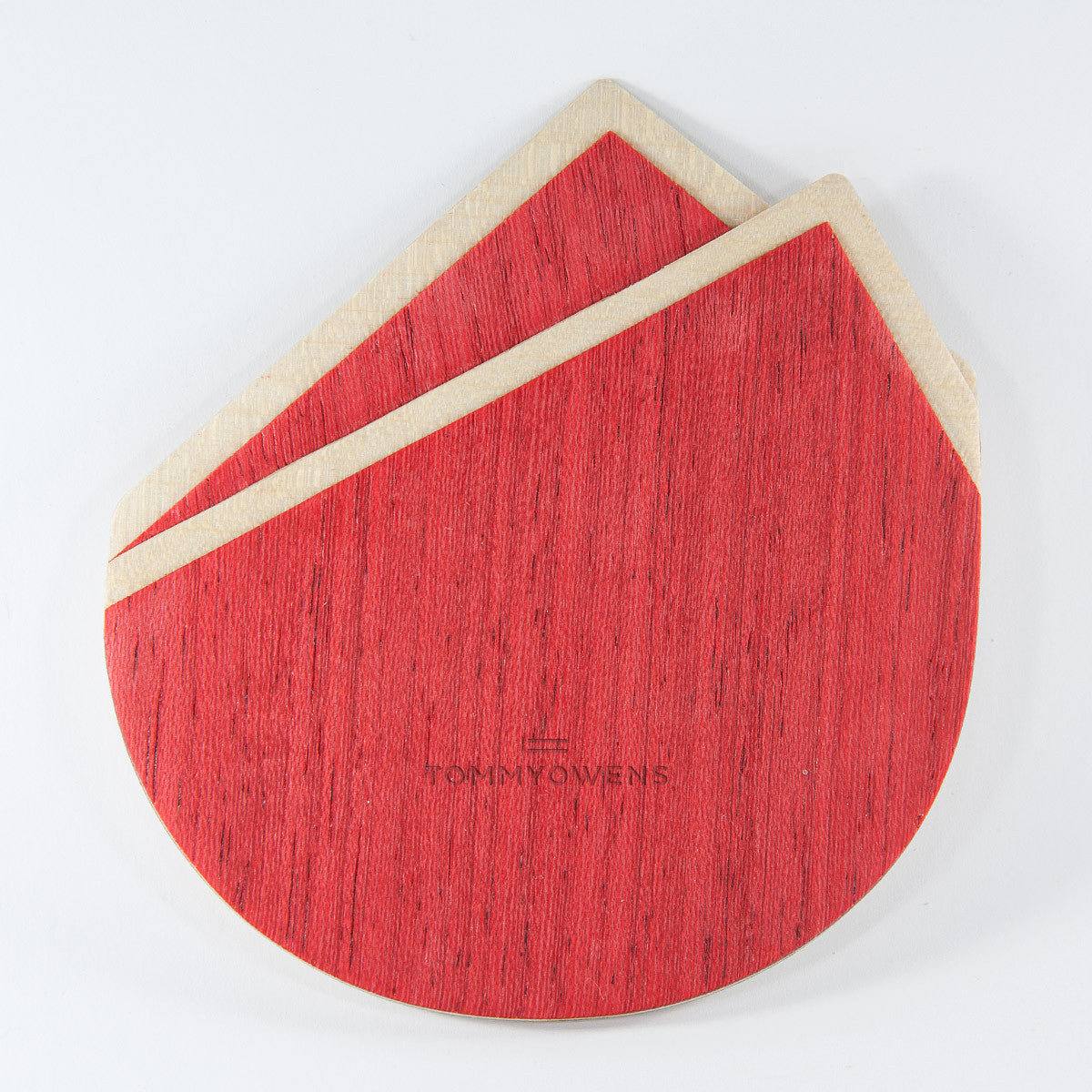 Wood Pocket Square | Red &amp; Maple Curly