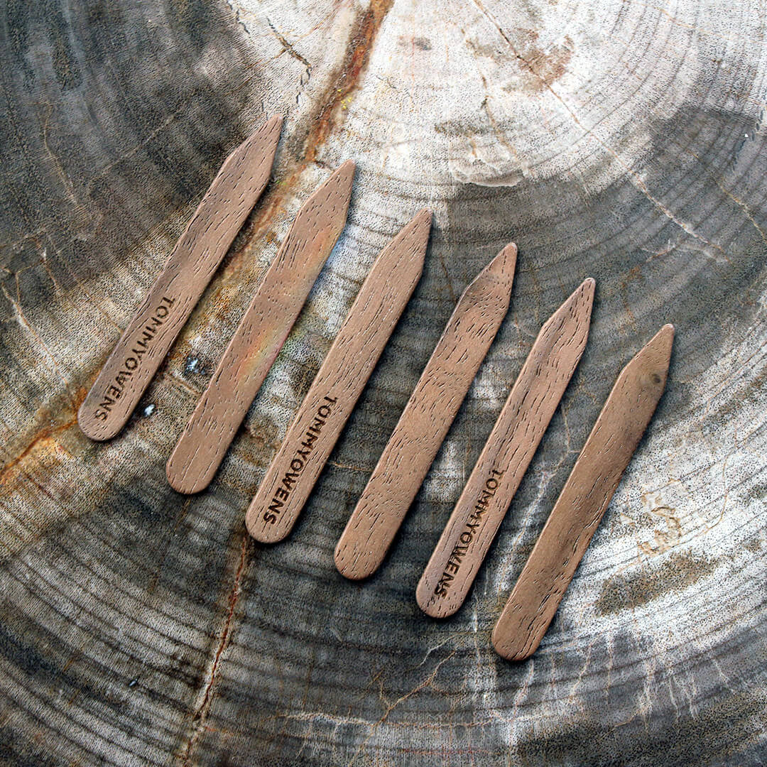 Walnut Collar Stays | Handcrafted | Tommy Owens Walnut Collar Stays | Handcrafted | Tommy Owens