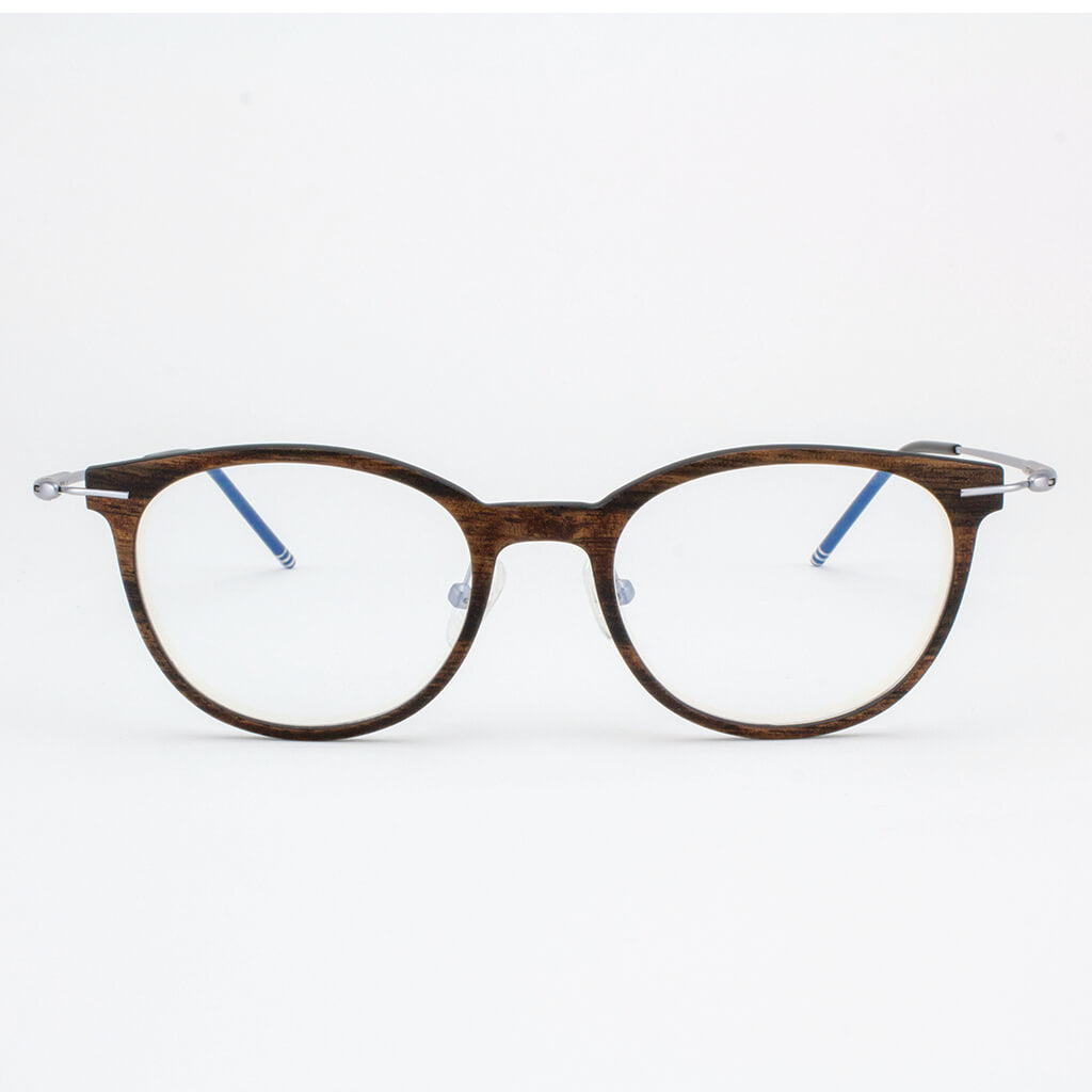 Pinellas lightweight titanium &amp; ebony wood eyeglasses