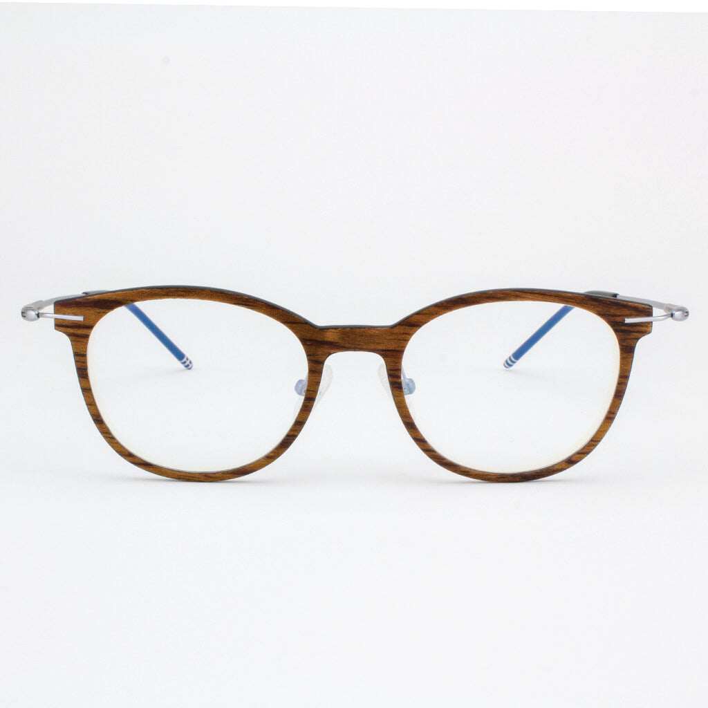 Pinellas lightweight titanium & rosewood eyeglasses