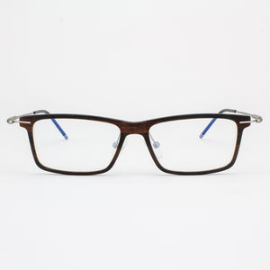 Lightweight Titanium & Ebony Wood eyeglass frame