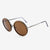 Largo black walnut and brushed metal wood sunglasses with acetate tips