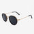 Pasco rose gold lightweight titanium & ebony rimmed wood sunglasses with piano black acetate tips