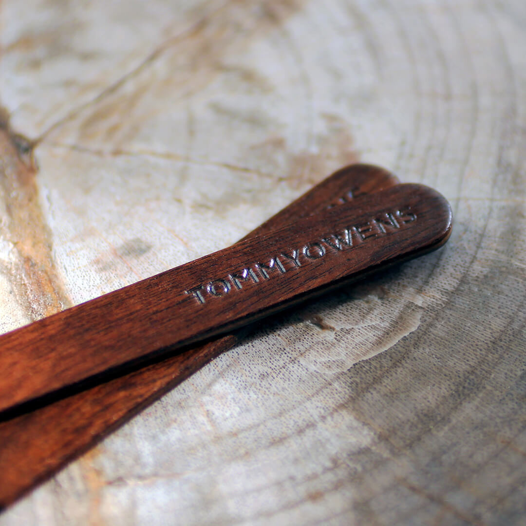 detailed photo of Rosewood wood collar stays