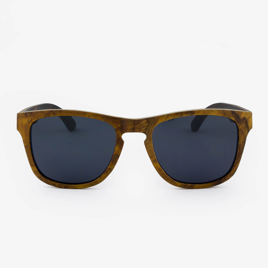Sanibel Gold Camphor Burl adjustable wood sunglasses