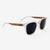 Vero clear acetate and wood sunglasses with walnut temples