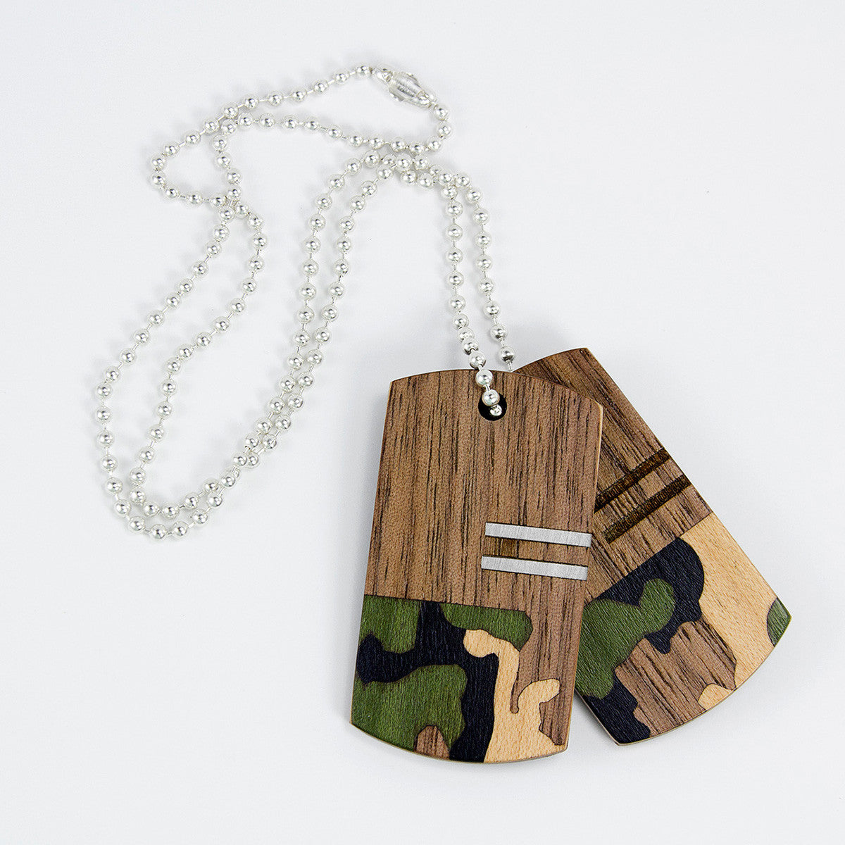 Wooden Dog Tags | Camouflage