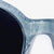 Gables light blue metallic fiber acetate sunglasses up close 
