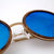 Largo burl and gold metal wooden sunglasses detail view