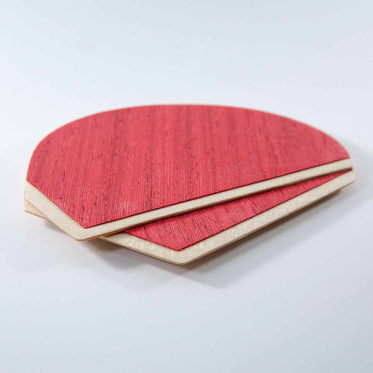 Wood Pocket Square | Red & Maple Curly